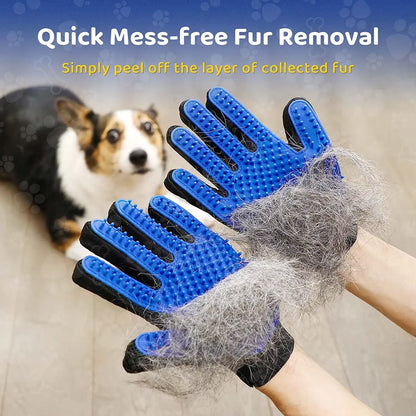 Professional Pet Grooming Glove - Gentle and Efficient Hair Remover Mitt for Cats and Dogs