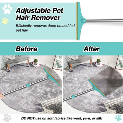 Adjustable Pet Hair Remover Brush with Hanging Ring - Effective Cleaning Tool for Carpets and Floors, Ideal for Pet Owners, Valentine's Day Gift