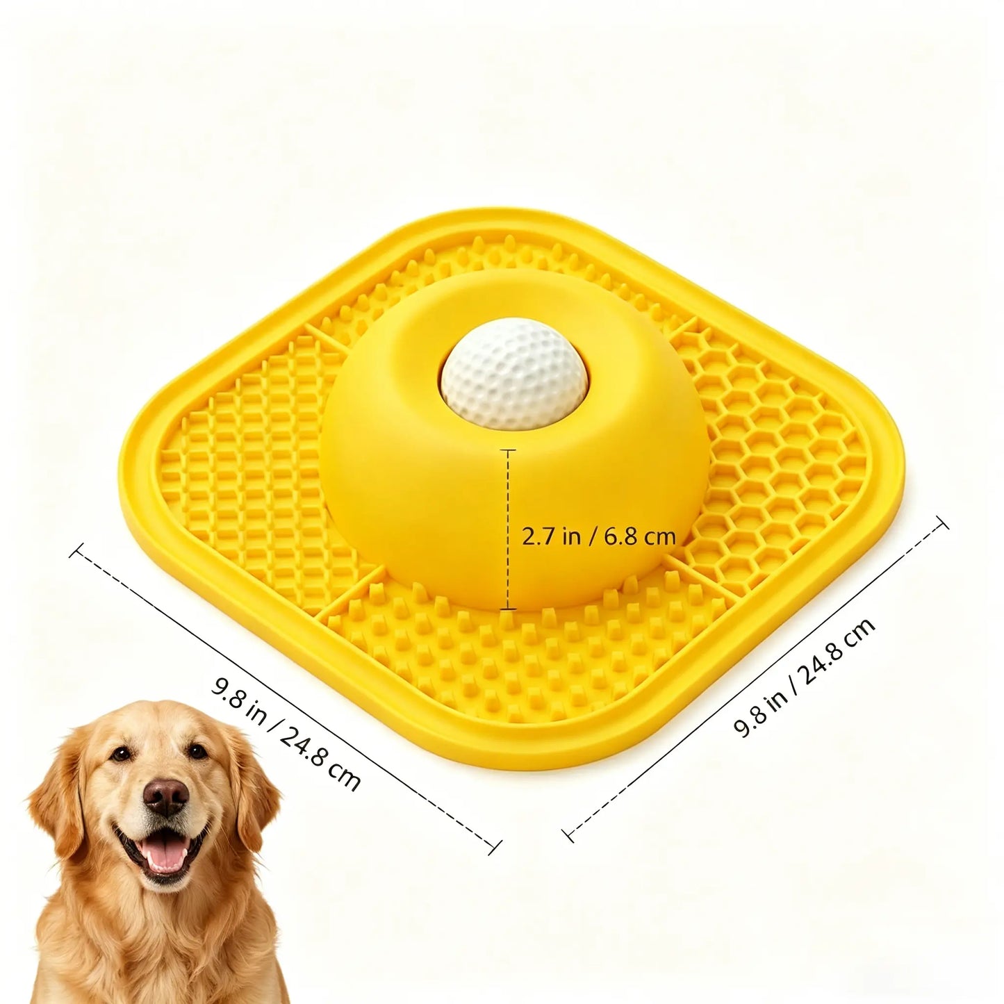 Enrichment Feeding Bowl with Licking Mat and Rolling Ball, Strong Suction Base for Bone Broth and Yogurt, Promotes Anxiety Relief and Mental Stimulation for Dogs
