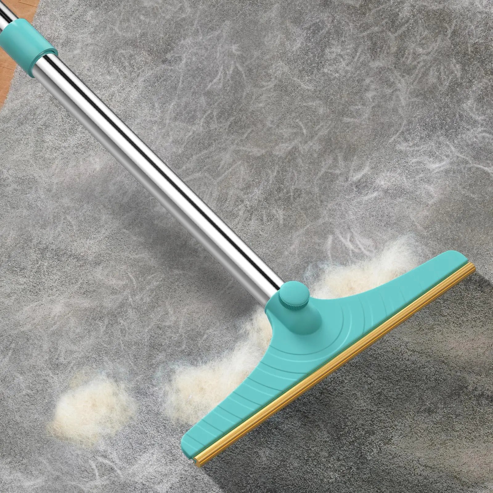 Adjustable Pet Hair Remover Brush with Hanging Ring - Effective Cleaning Tool for Carpets and Floors, Ideal for Pet Owners, Valentine's Day Gift