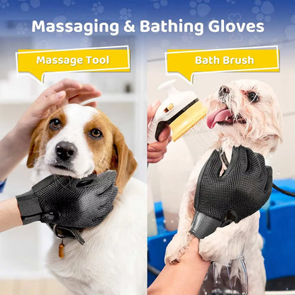 Professional Pet Grooming Glove - Gentle and Efficient Hair Remover Mitt for Cats and Dogs