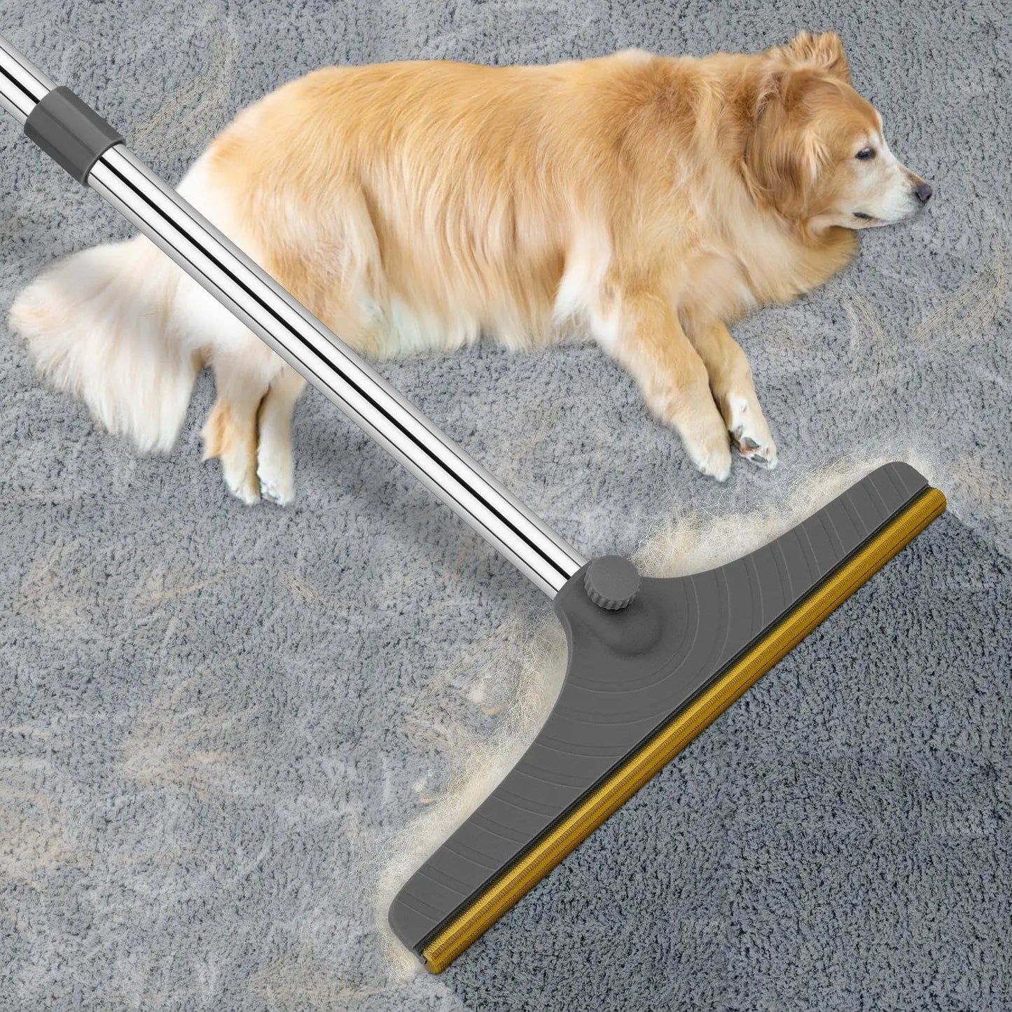 Adjustable Pet Hair Remover Brush with Hanging Ring - Effective Cleaning Tool for Carpets and Floors, Ideal for Pet Owners, Valentine's Day Gift