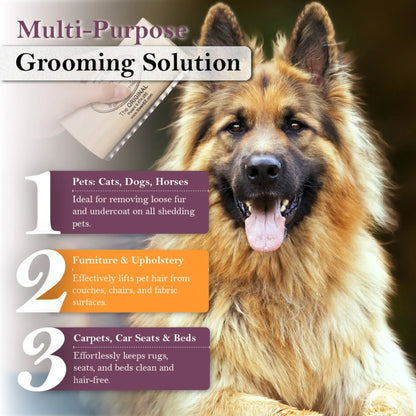 Sleekez Professional Dog Brush for Shedding and Grooming - Deshedding Tool for All Coat Types, 5-Inch Length, 4 Oz Weight